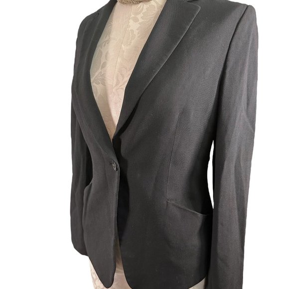 BCBG Max Azria Sheer Back Knotted Blazer Black Women's Small LFX4C374 - Picture 3 of 15